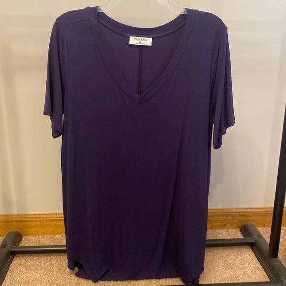 Navy Zenana tee NWOT - Picture 1 of 3